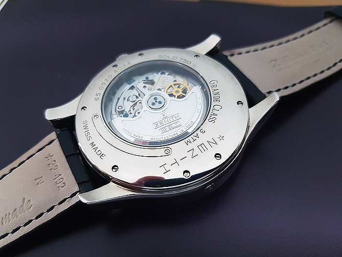 Zenith Grande Class 18K White Gold Tourbillon Moonphase Wristwatch Ref. 65-0520-4034-01-C492