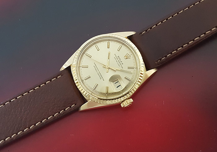 1969 Rolex Oyster Perpetual Datejust 18K Gold Wristwatch Ref. 1601/8