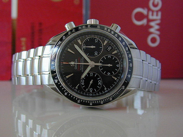 Omega Speedmaster Day-Date Chronograph Wristwatch Ref. 323.30.40.40.06.001