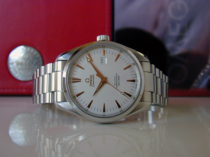 Omega Seamaster Aqua Terra with Rose Gold Markers Wristwatch Ref. 2502.34
