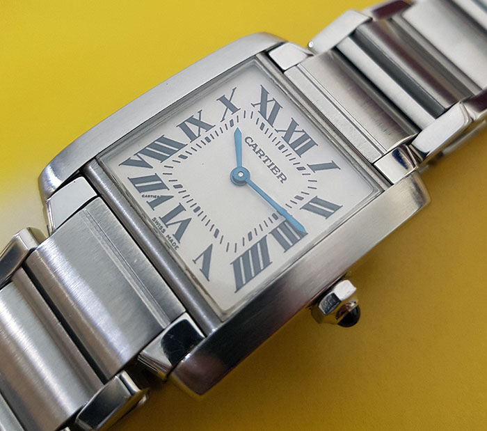 Ladies' Cartier Tank Francaise Midsize Quartz Wristwatch Ref. W51003Q3