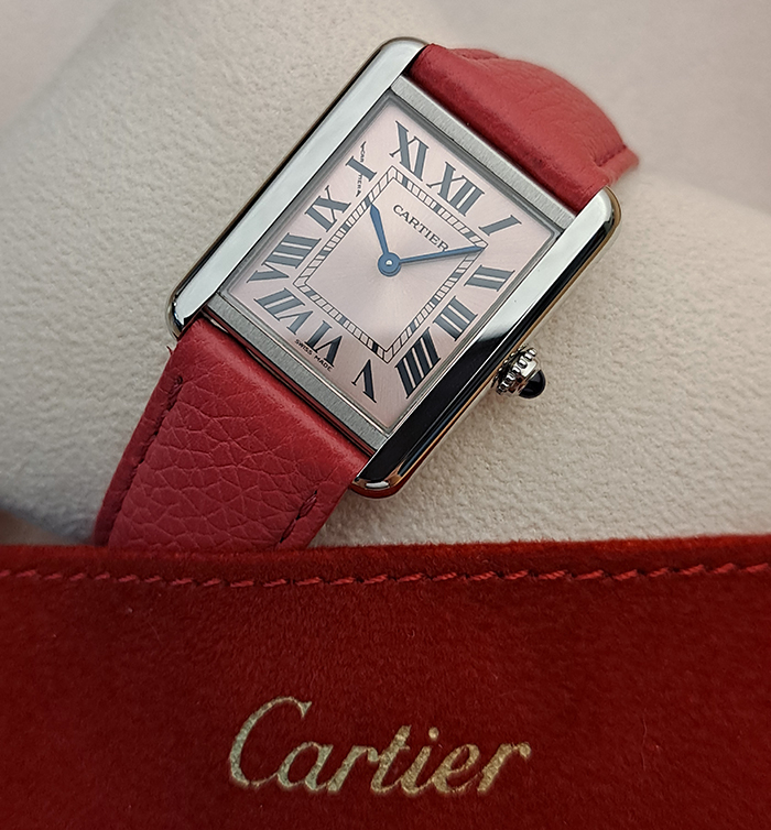 Pink Cartier Tank Solo Ref. W5200000
