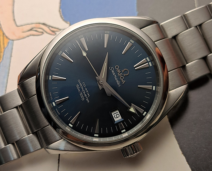 Blue Omega Seamaster Aqua Terra Co-Axial Chronometer Ref. 2503.80