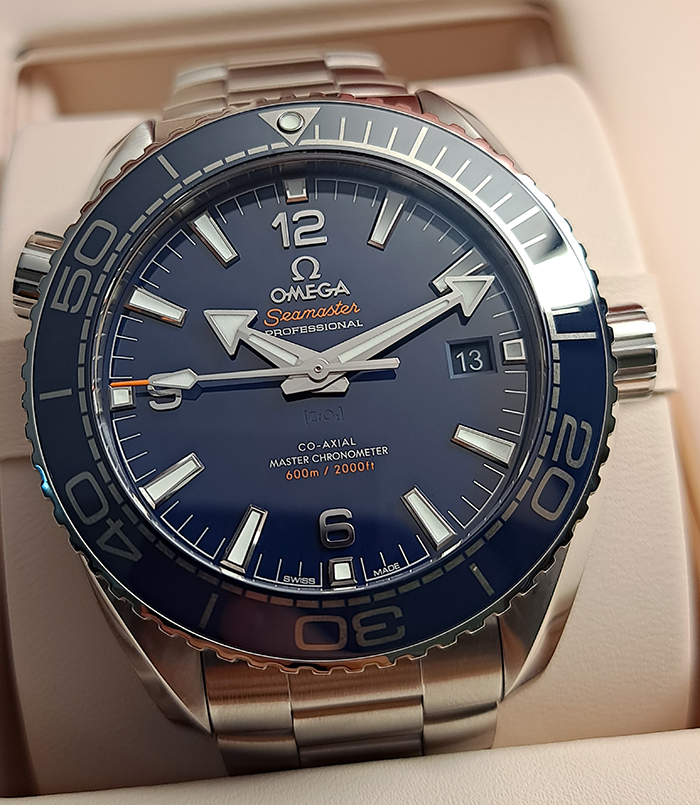 BLUE Omega Seamaster Planet Ocean Co-Axial Wristwatch Ref. 215.30.44.21.03.001