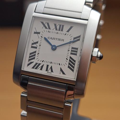 Ladies' Cartier Tank Francaise Midsize Quartz Wristwatch Ref. W51003Q3