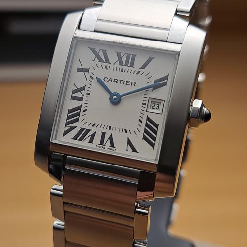 Ladies' Cartier Tank Francaise Midsize Quartz Wristwatch Ref. W51011Q3