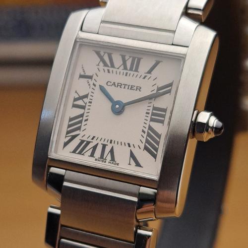 Small Ladies' Cartier Tank Francaise Quartz Wristwatch Ref. W51008Q3
