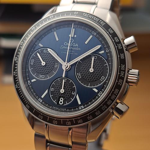 BLUE Omega Speedmaster Racing Co-Axial Chronometer Ref. 326.30.40.50.03.001