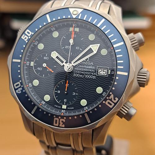 Omega Seamaster Titanium 300M Chronograph Diver Wristwatch Ref. 2298.80