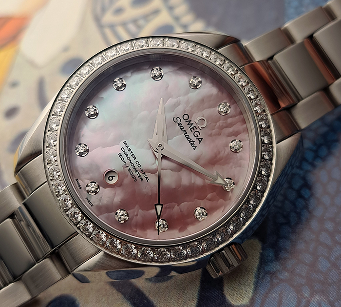 Ladies Omega Seamaster Aqua Terra Diamond Bezel/Dial 150M Ref. 231.15.34.20.57.003