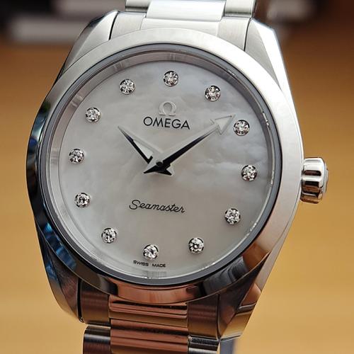 Ladies Omega Seamaster Aqua Terra 150M Diamond Dial Ref. 220.10.28.60.55.001