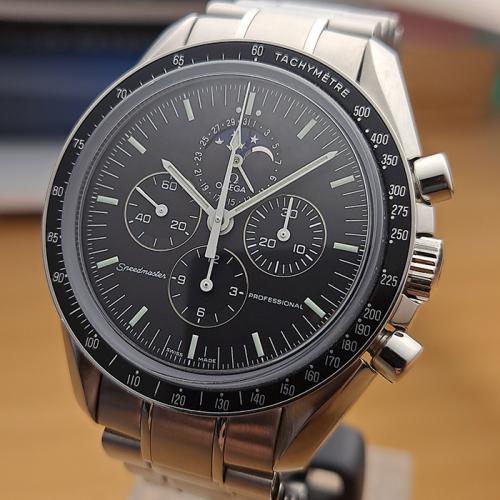 Omega Speedmaster Professional Moonwatch Moonphase Chronograph Wristwatch Ref. 3576.50