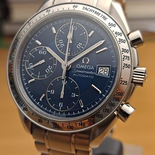 BLUE Omega Speedmaster Date Automatic Wristwatch Ref. 3513.80