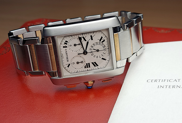 Cartier Tank Francaise Large 18K YG/SS Chronograph Ref. W51004Q4
