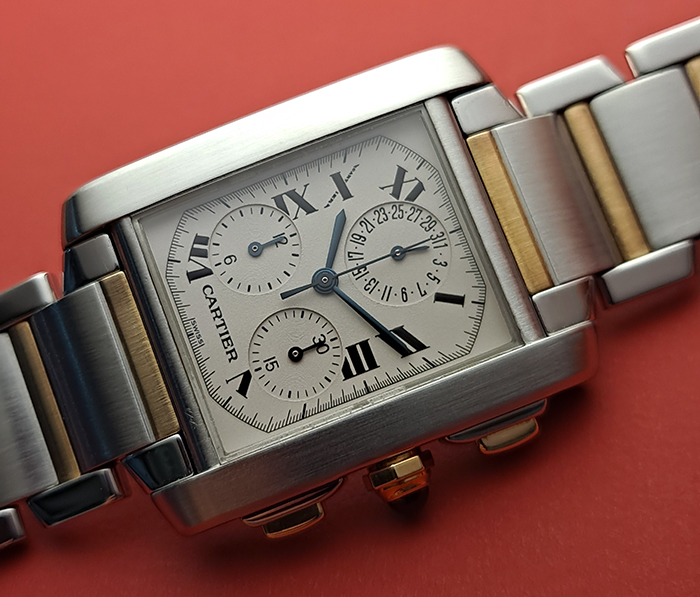 Cartier Tank Francaise Large 18K YG/SS Chronograph Ref. W51004Q4