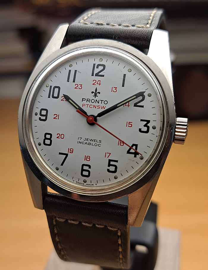 1972 -80 Pronto PTCNSW 17 Jewels Incabloc No. 6251 Wristwatch 