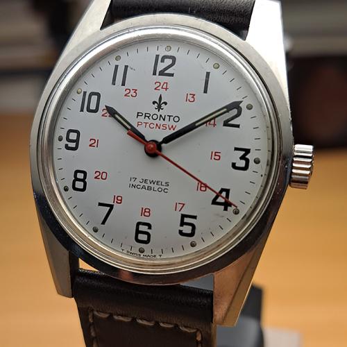 1972 -80 Pronto PTCNSW 17 Jewels Incabloc No. 6251 Wristwatch 
