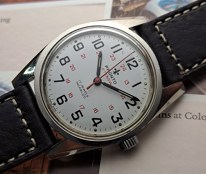 1972 -80 Pronto PTCNSW 17 Jewels Incabloc No. 6251 Wristwatch 