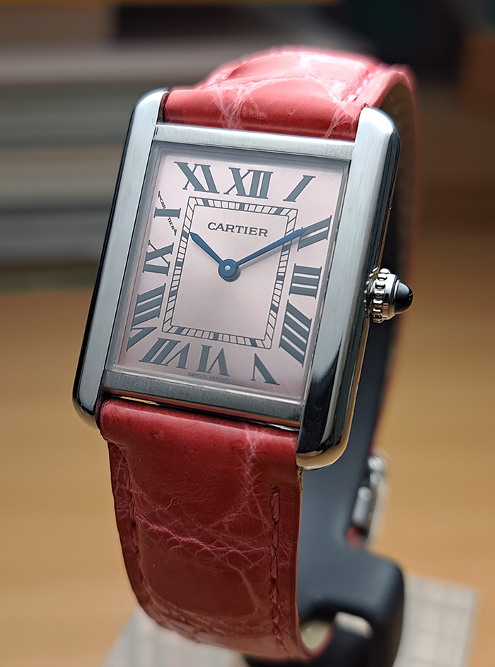 Pink Cartier Tank Solo Ref. W5200000