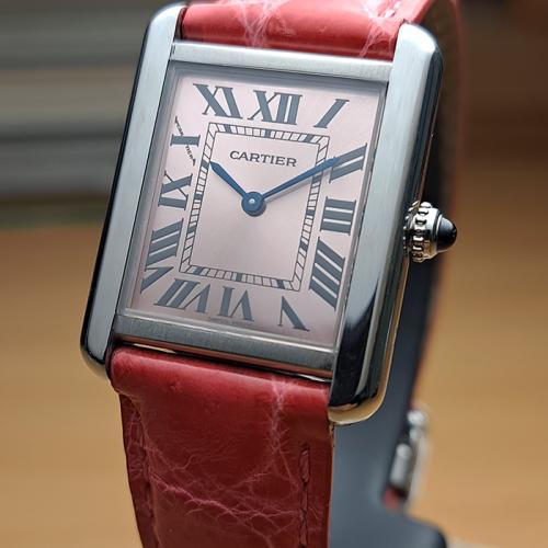 Pink Cartier Tank Solo Ref. W5200000