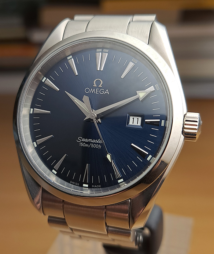 BLUE Omega Seamaster Aqua Terra Quartz Ref. 2517.80