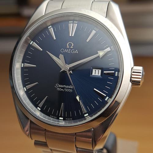 BLUE Omega Seamaster Aqua Terra Quartz Ref. 2517.80