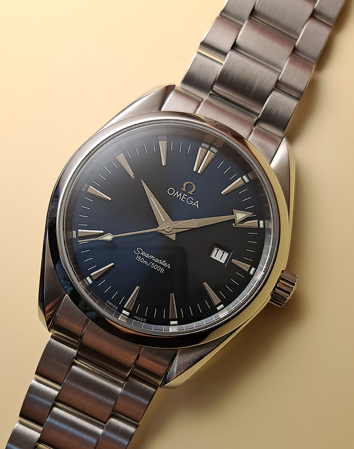 BLUE Omega Seamaster Aqua Terra Quartz Ref. 2517.80