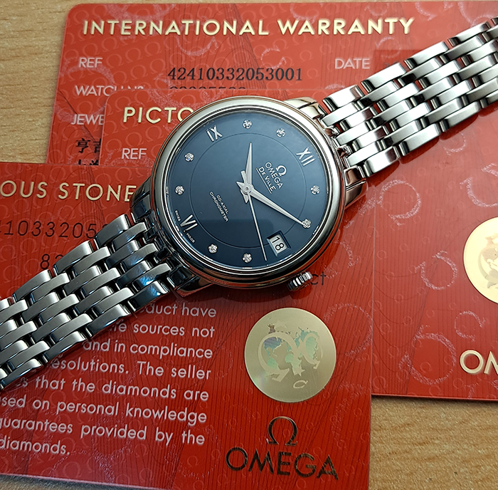 Ladies Omega De Ville Prestige Diamond Dial Ref. 424.10.33.20.53.001