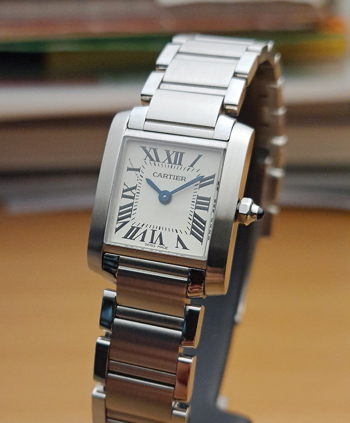 Small Ladies' Cartier Tank Francaise Quartz Wristwatch Ref. W51008Q3
