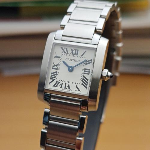 Small Ladies' Cartier Tank Francaise Quartz Wristwatch Ref. W51008Q3