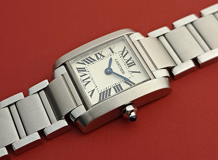 Small Ladies' Cartier Tank Francaise Quartz Wristwatch Ref. W51008Q3